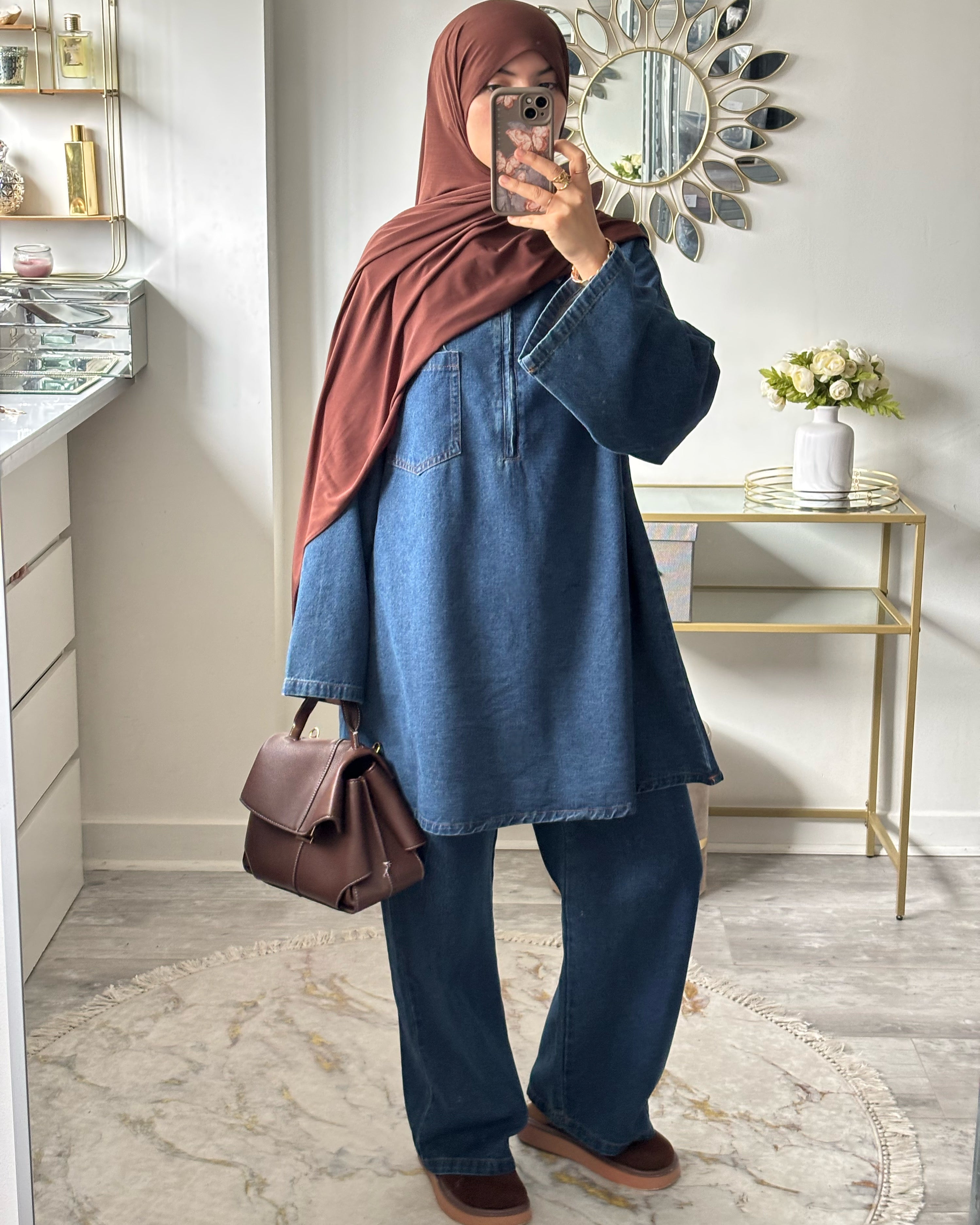 Ensemble Oversize Denim – Tunique & Pantalon
