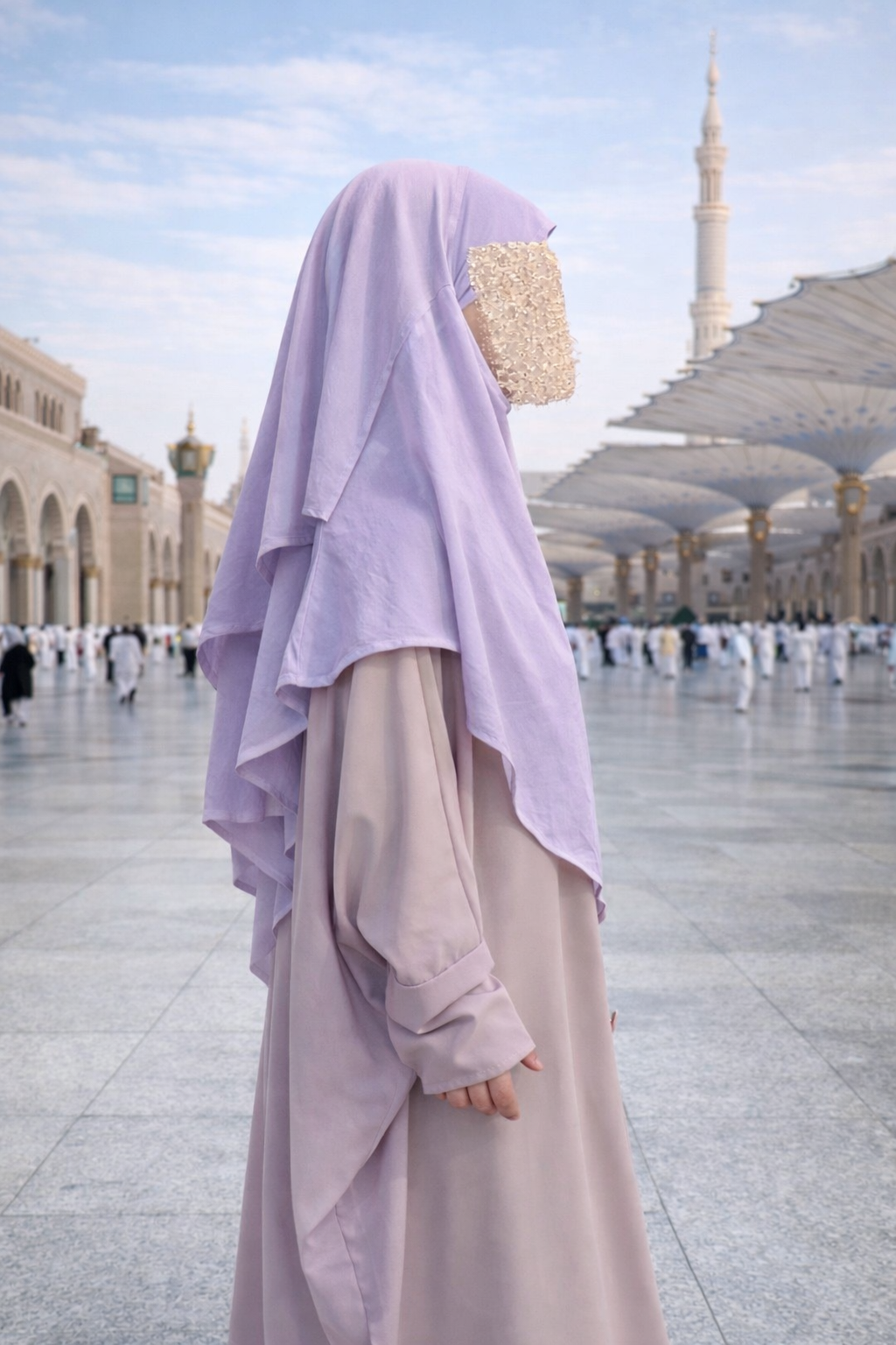 Khimar jazz 2 voiles petite fille