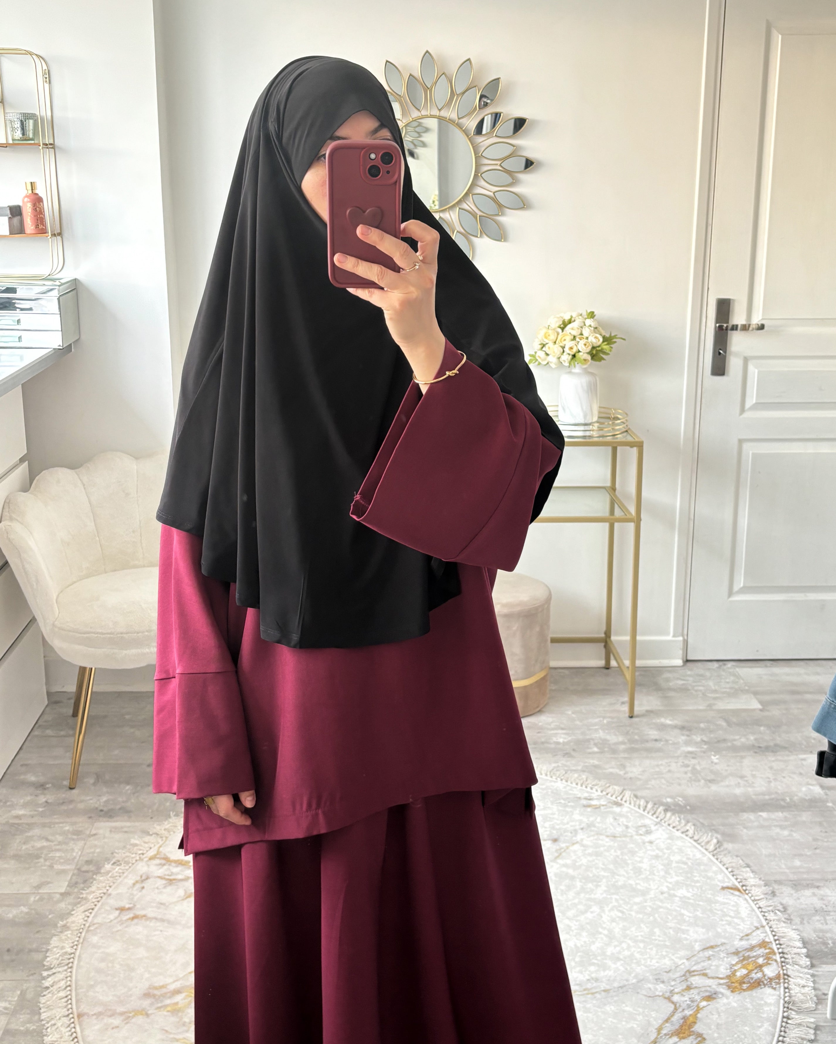 Khimar Jersey Premium Arrondi Moyen