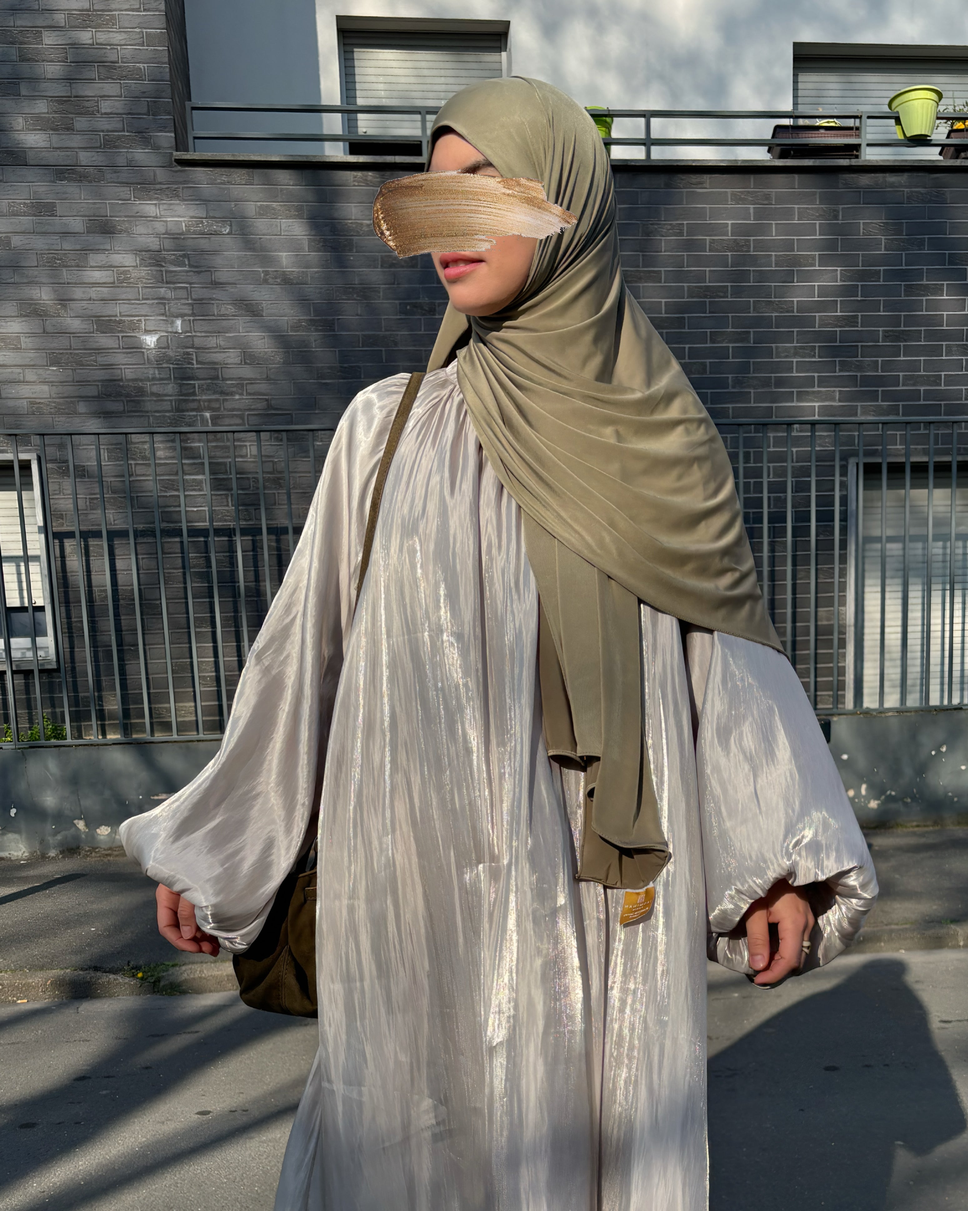 Hijab Jersey Liquid Kaki Clair – Hijab jersey fluide et élégant