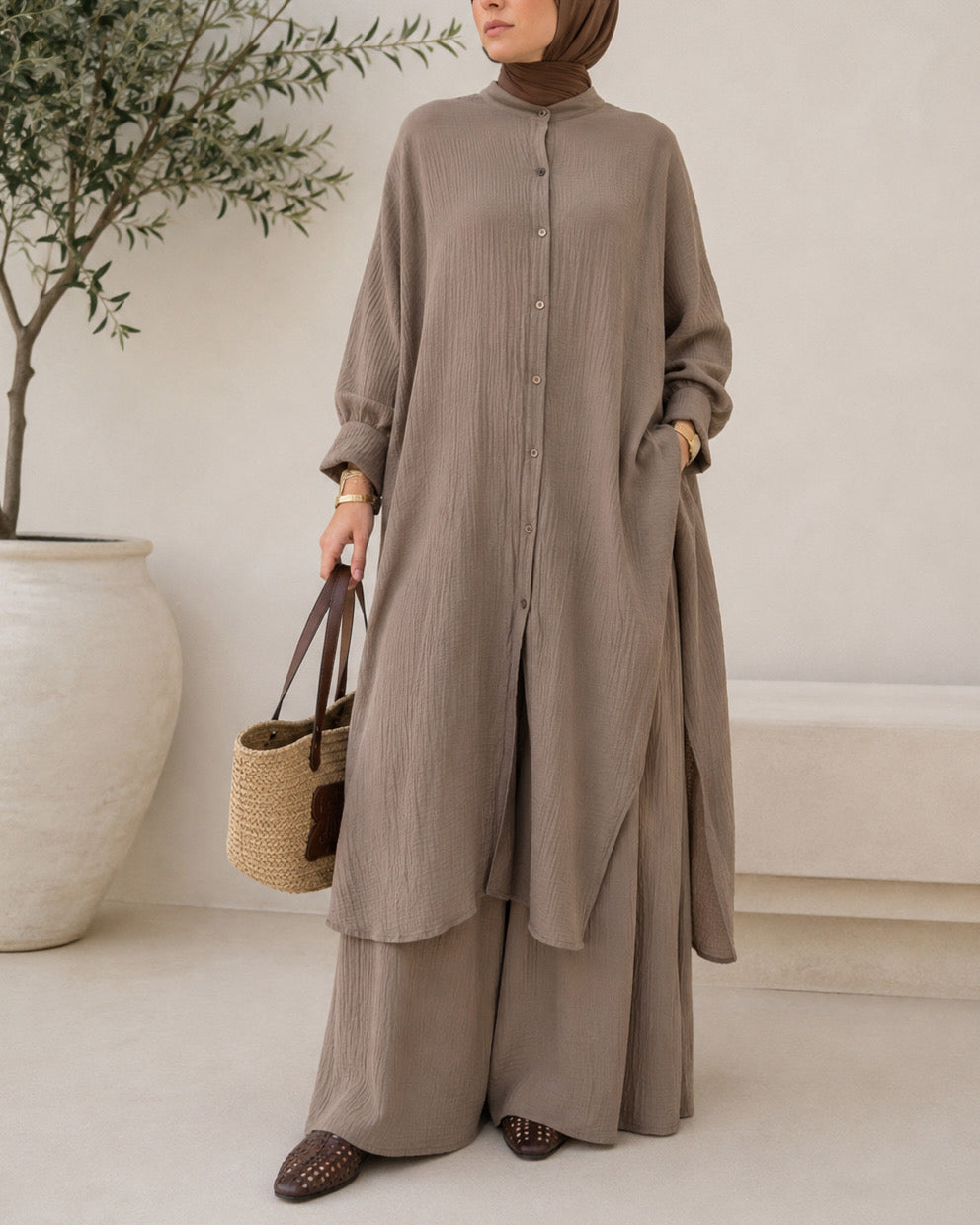 Ensemble Oversize  – 100% Coton Texturé