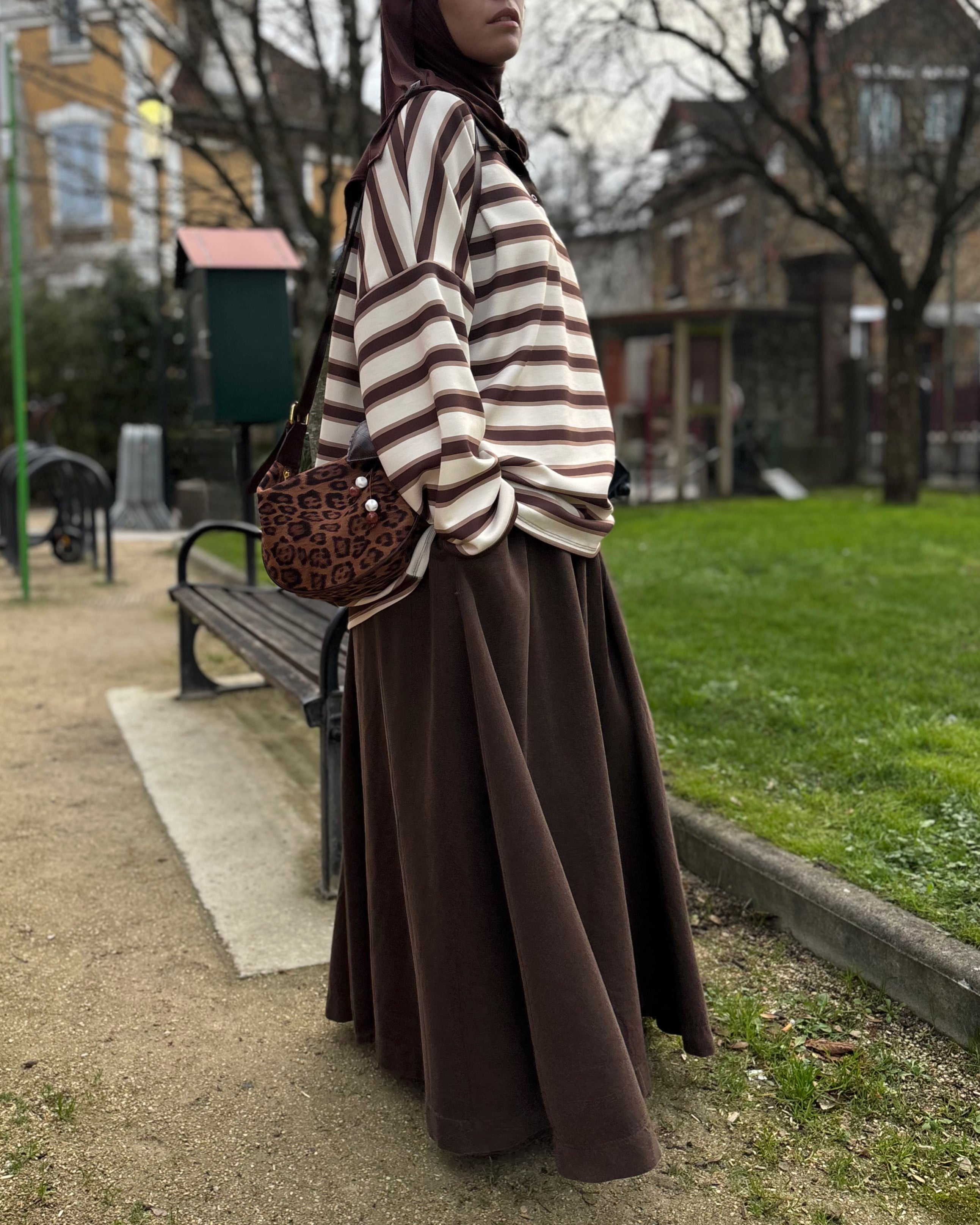 Jupe longue en jean 100% coton – Coupe large