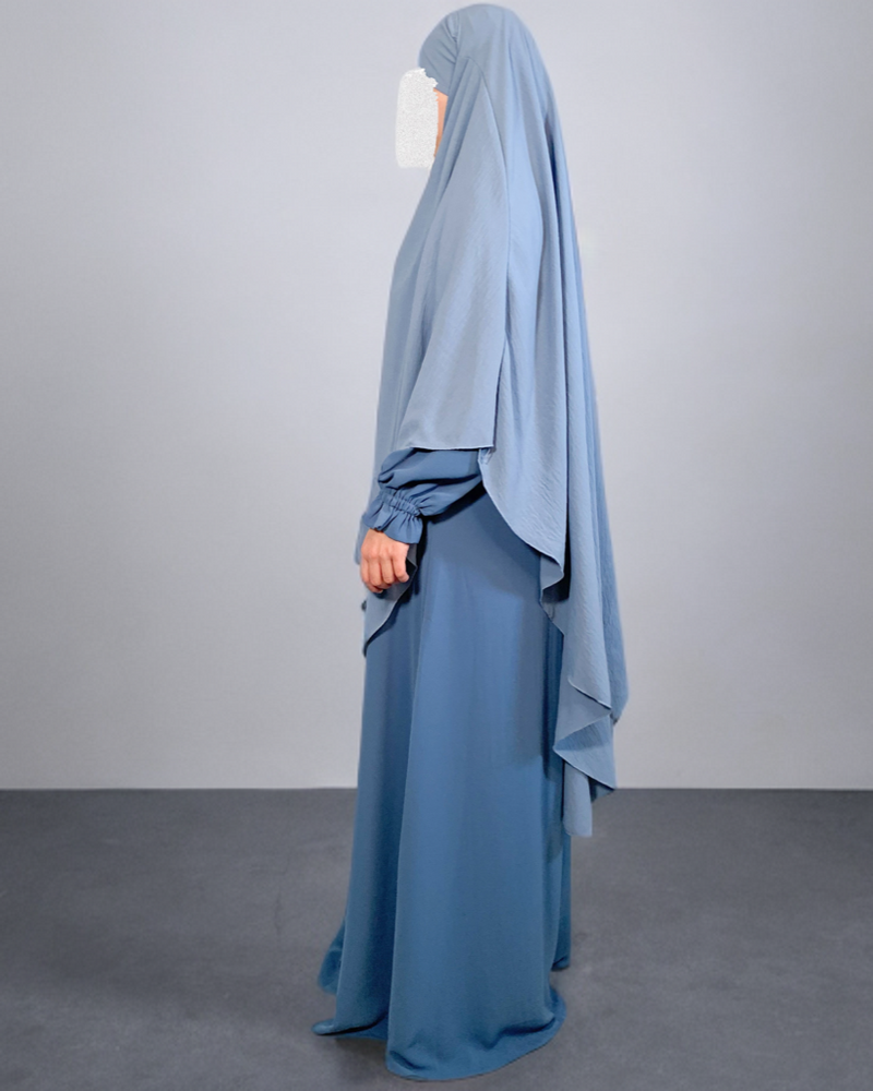 Khimar jazz maxi  bleu denim