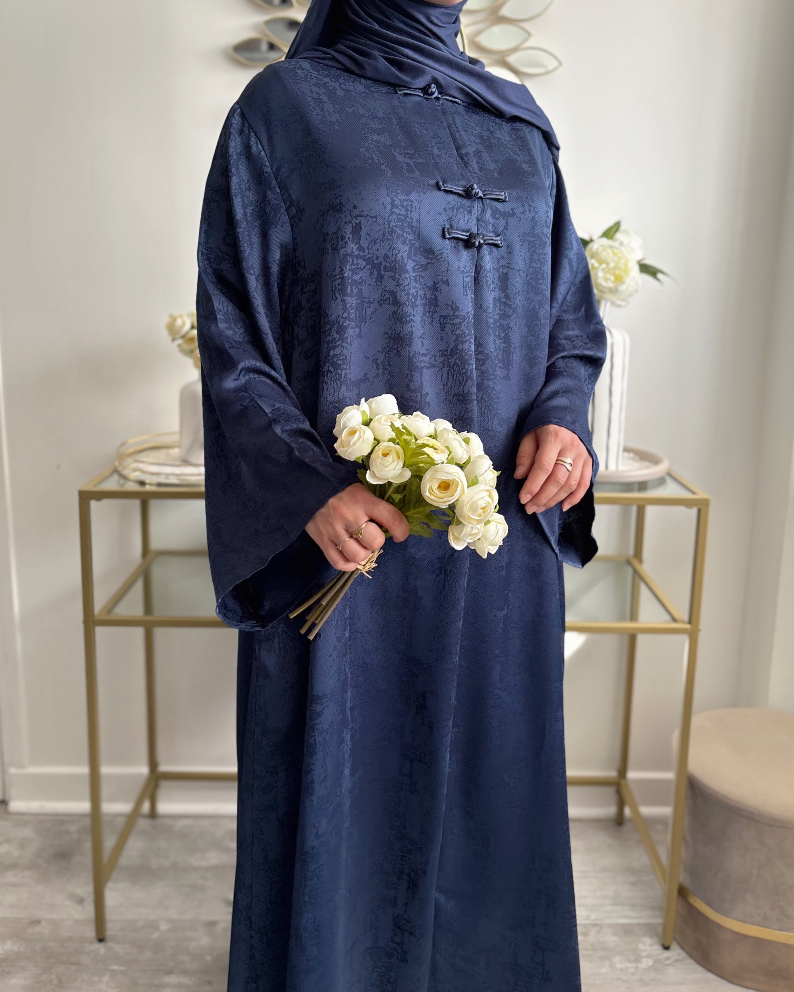 Abaya Satinée Inspiration Asiatique
