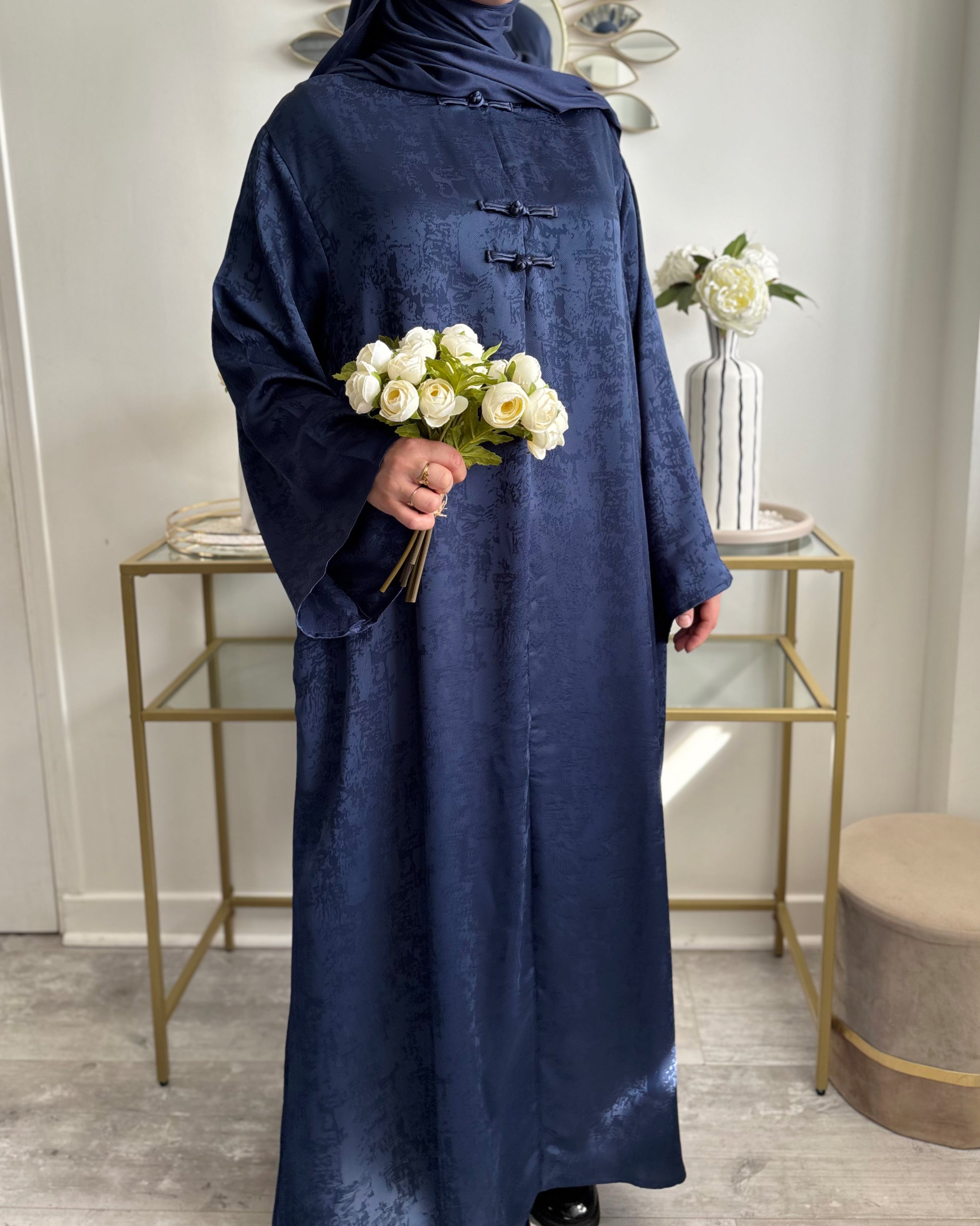 Abaya Satinée Inspiration Asiatique