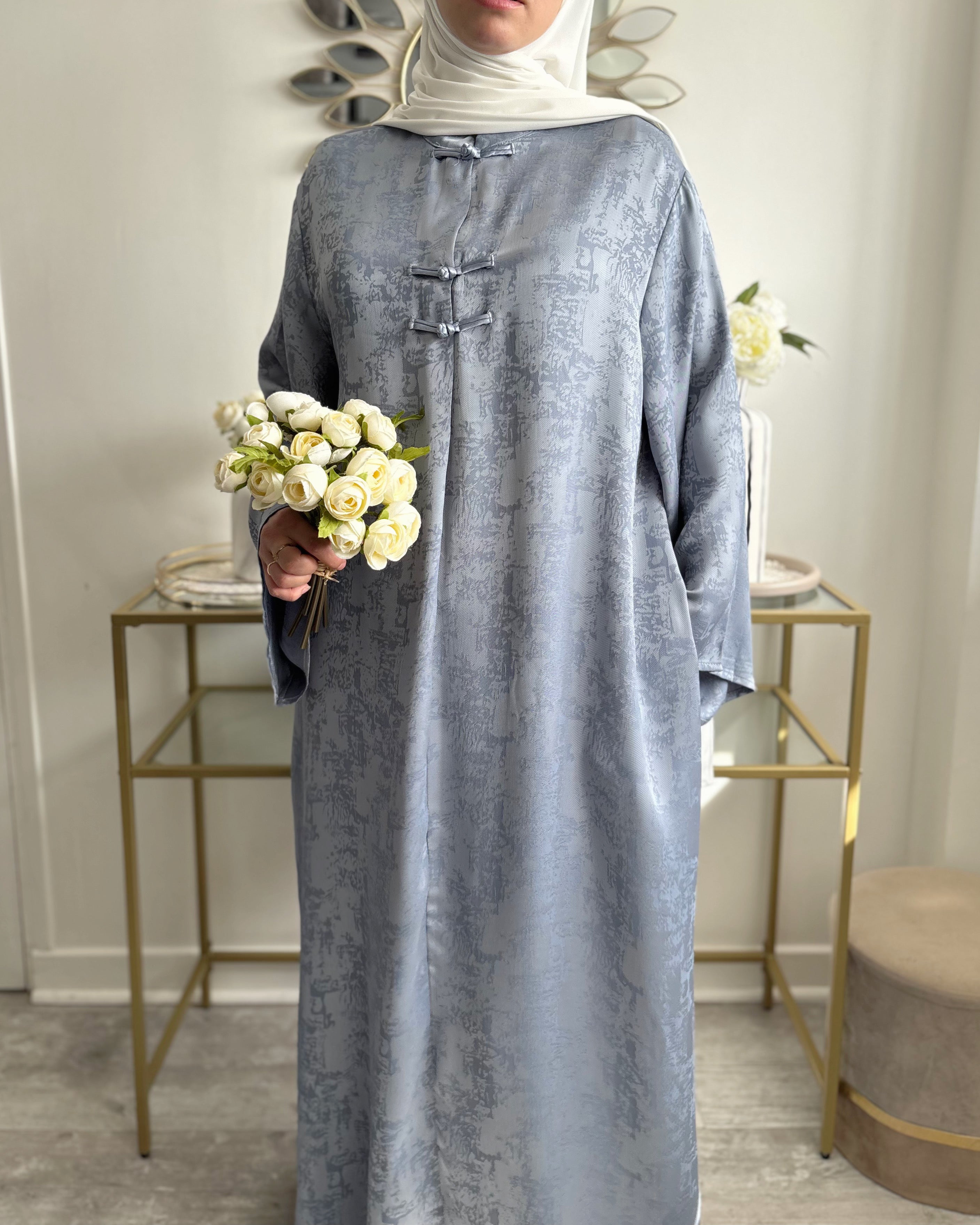Abaya Satinée Inspiration Asiatique
