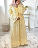 kimono et robe sans manches  effet lin été 