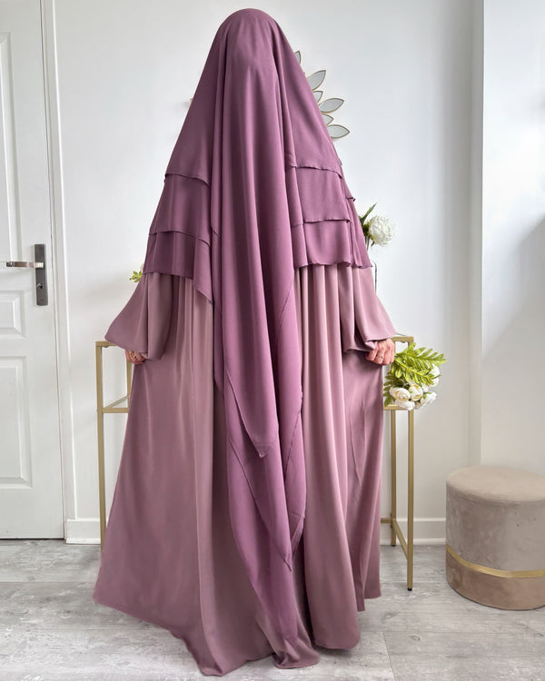 Khimar mousseline 3 voile res élégant 