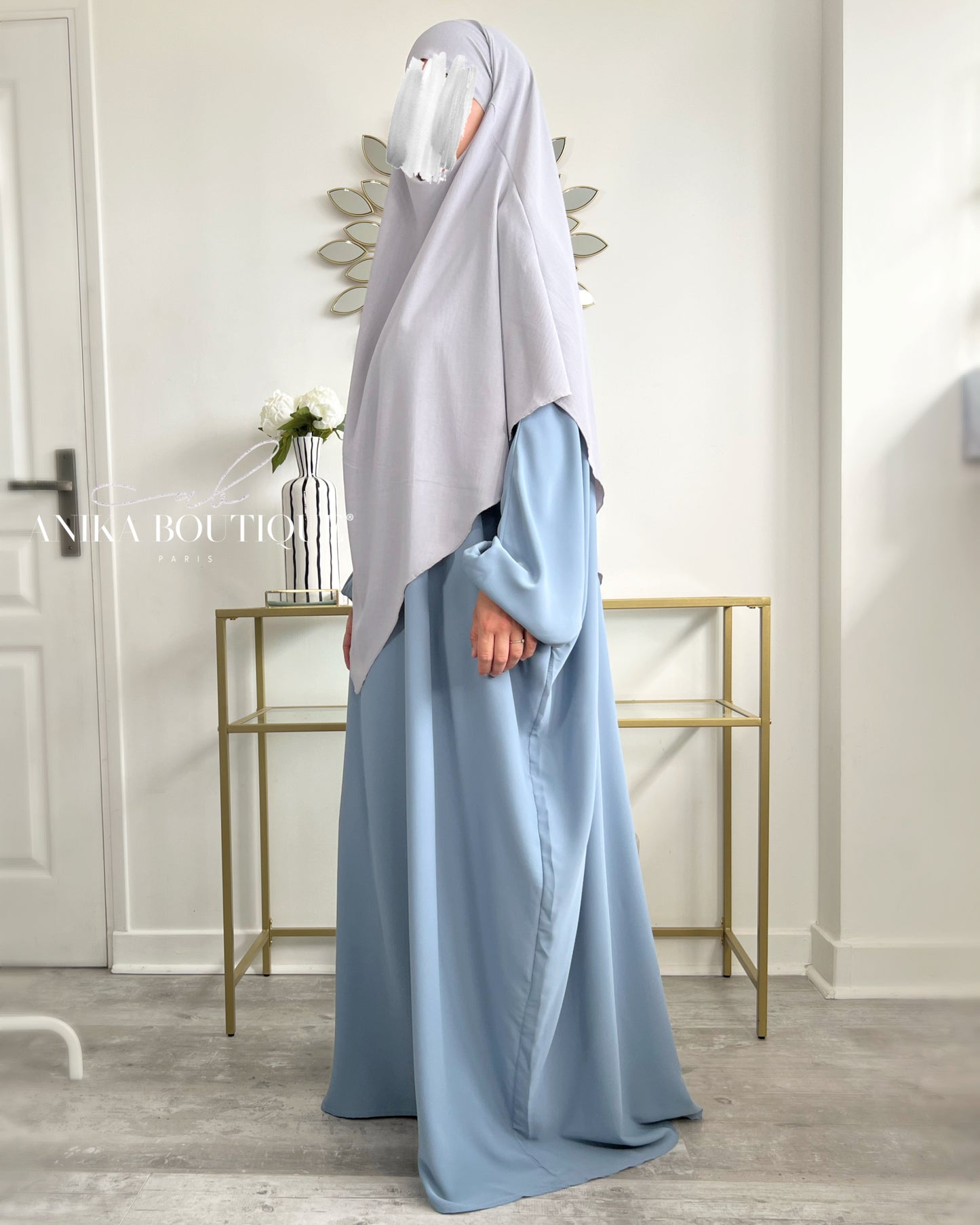 Abaya oummi bleu denim