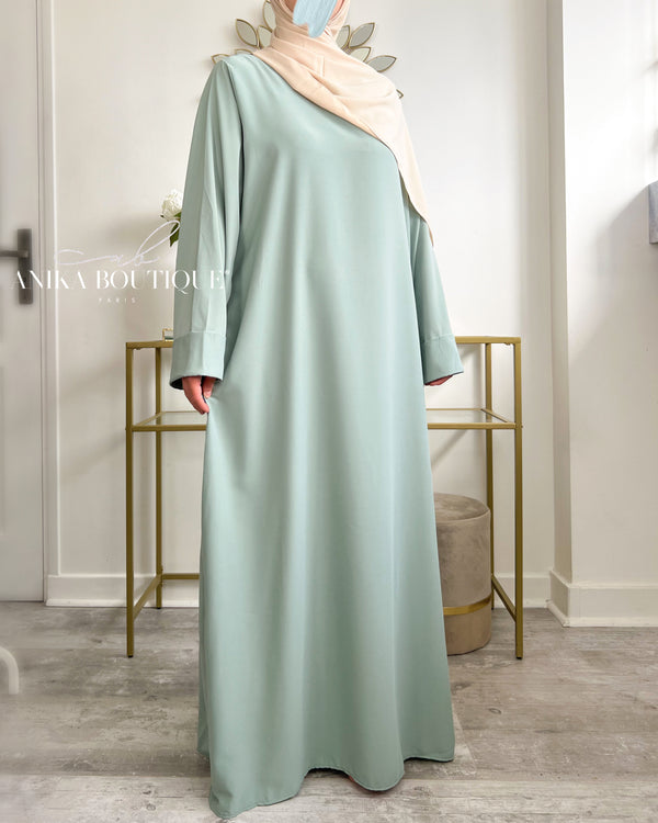 Abaya basic vert d’eau