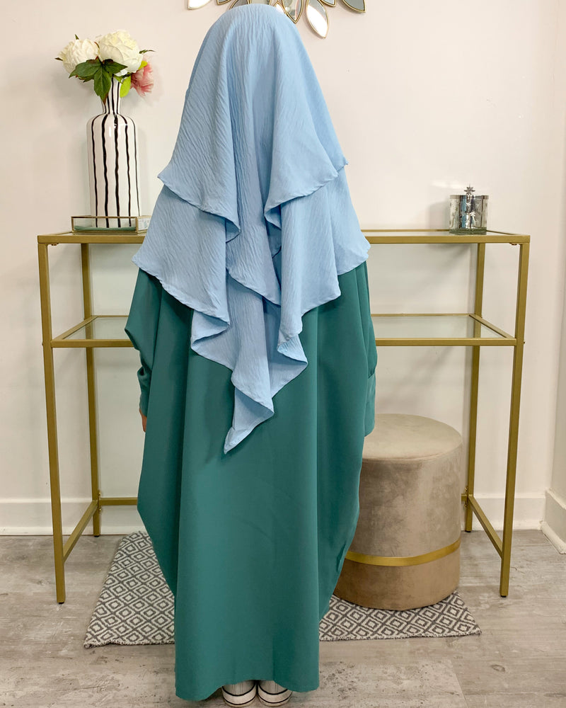 Khimar jazz 2 voiles petite fille