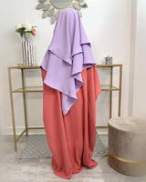 Khimar jazz 2 voiles petite fille