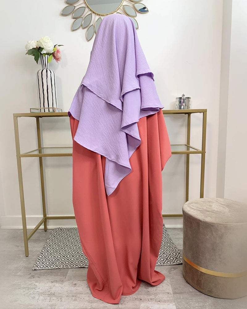 Khimar jazz 2 voiles petite fille