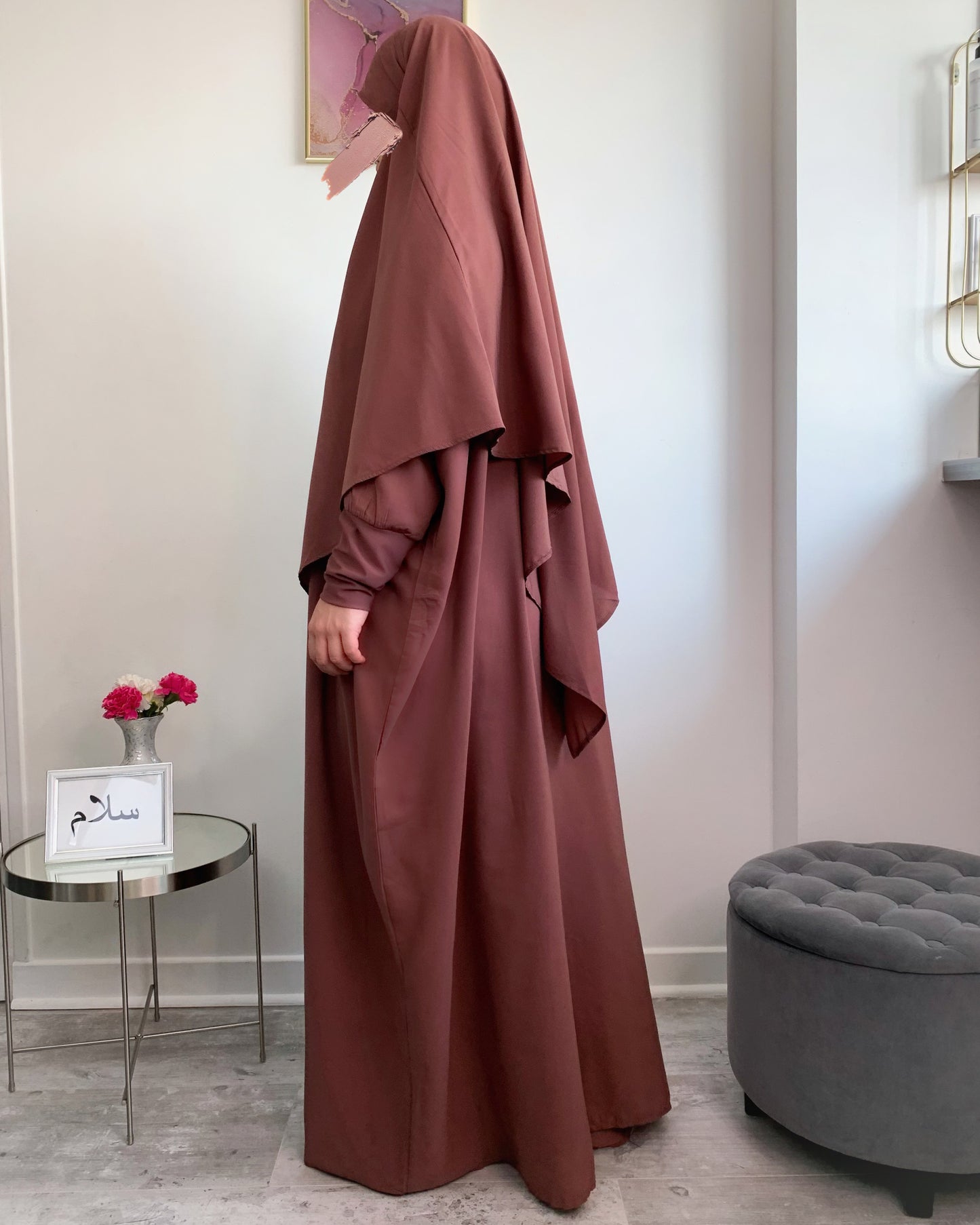 Abaya saoudienne bois de rose