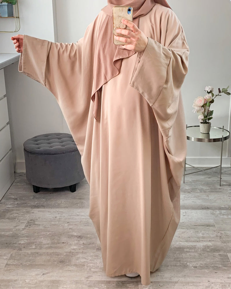 Abaya à pressions aux manches