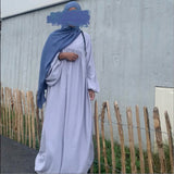 Abaya Namra soie de medine manches bouffantes
