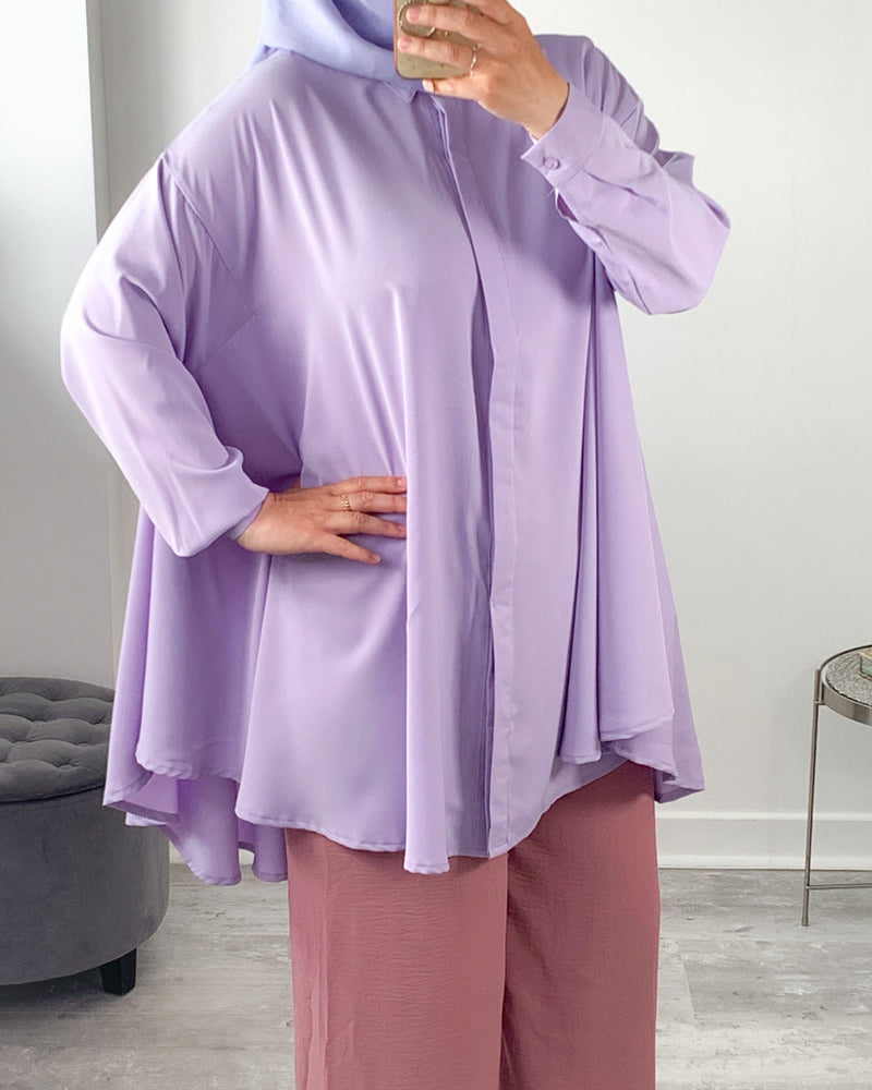 Chemise oversize lila