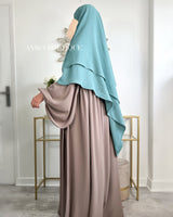 Khimar jazz deux voiles  émeraude