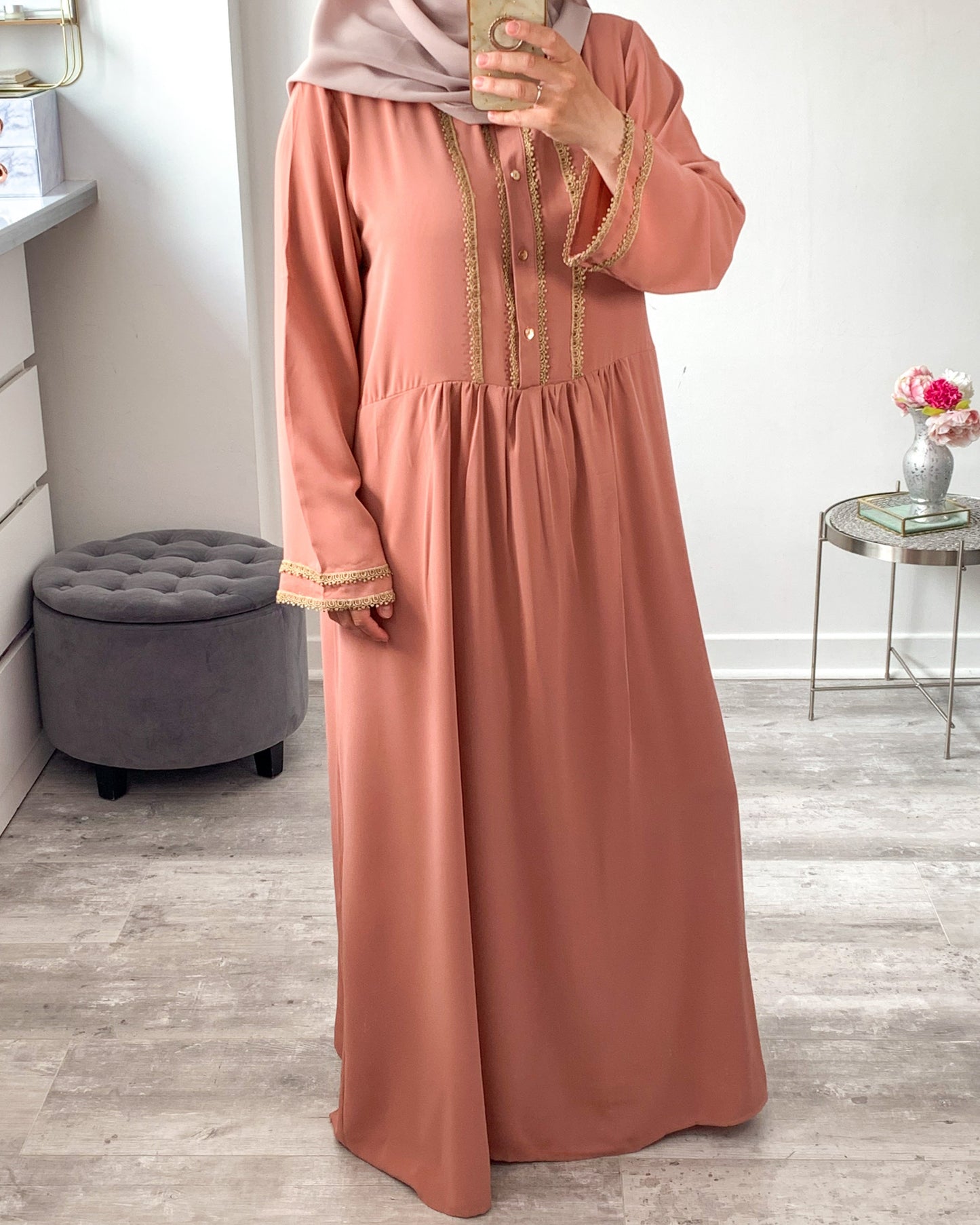 Robe habiba vieux rose