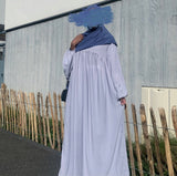 Abaya Namra soie de medine manches bouffantes