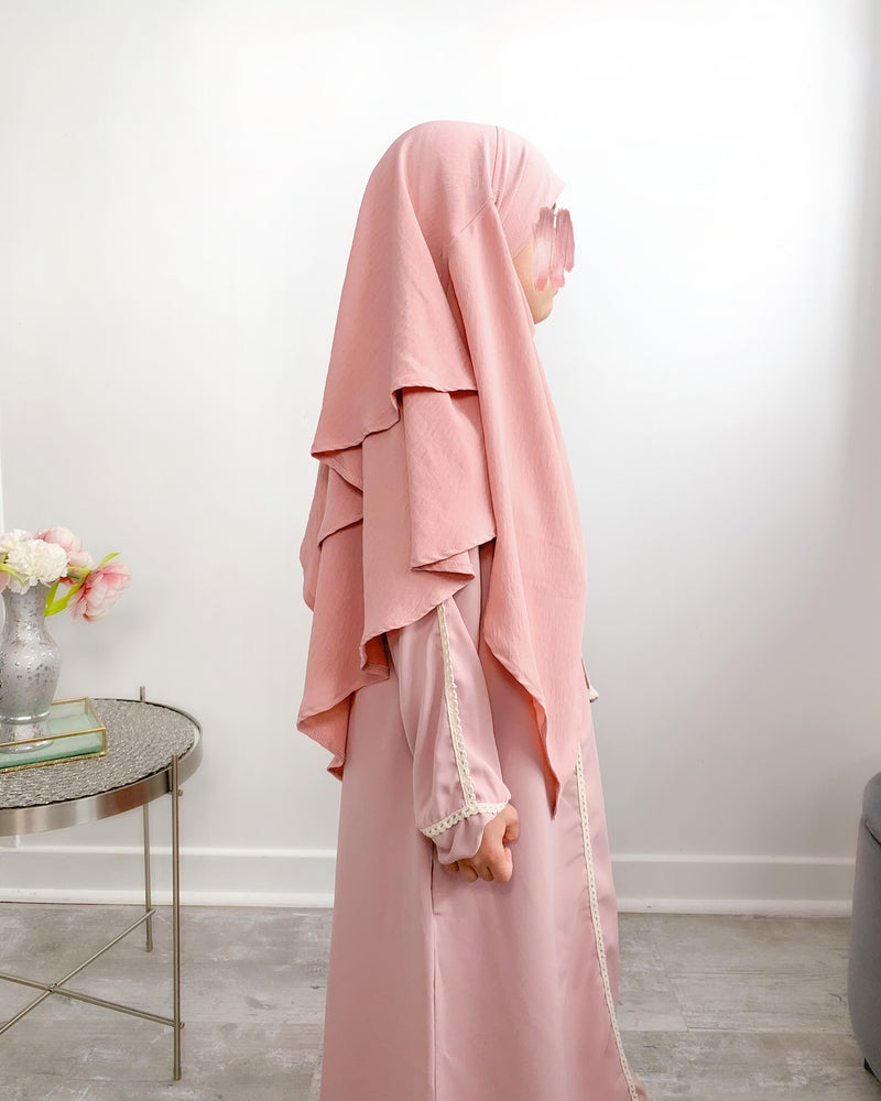 Khimar jazz 2 voiles petite fille