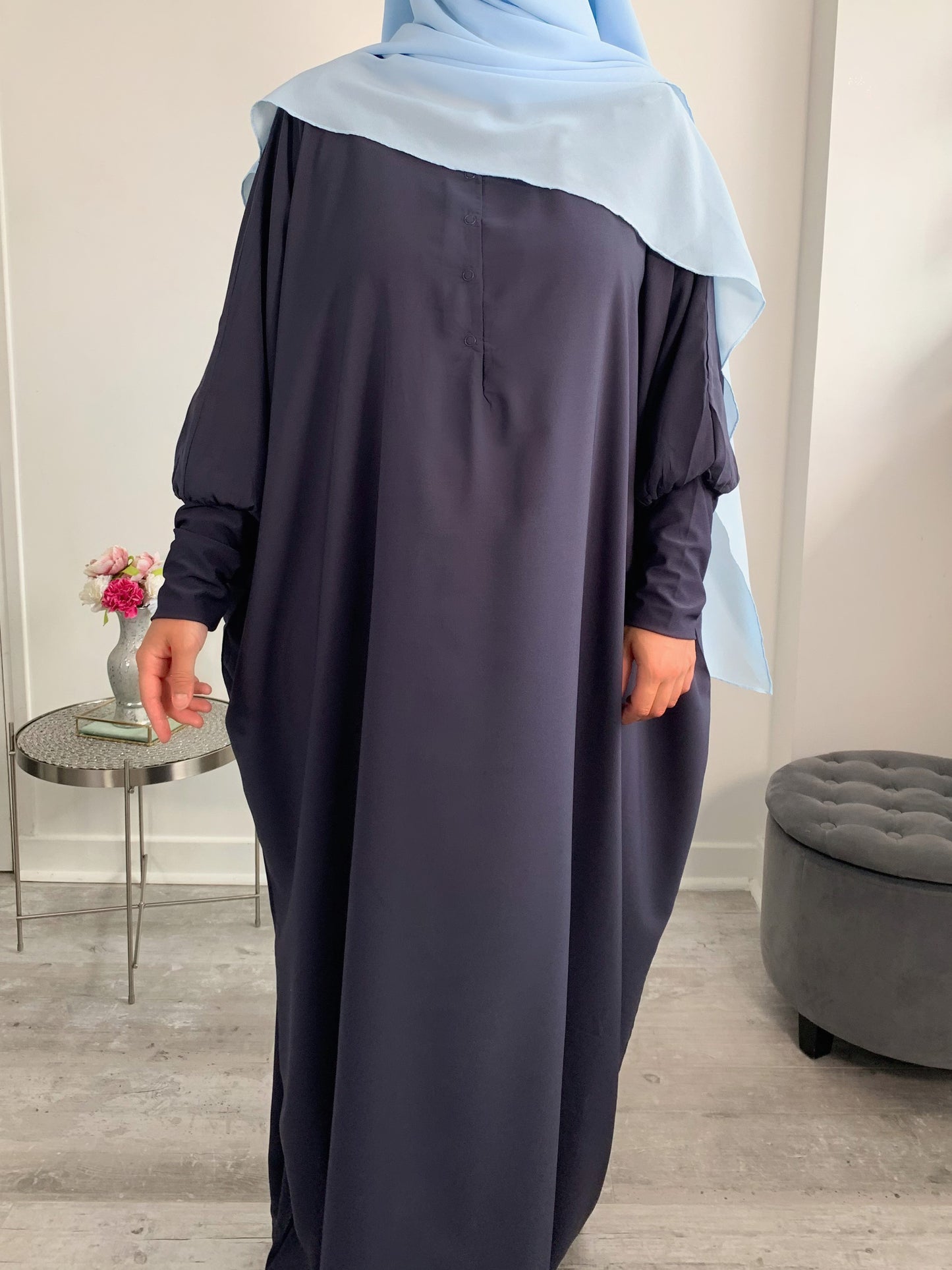Abaya ample à clips