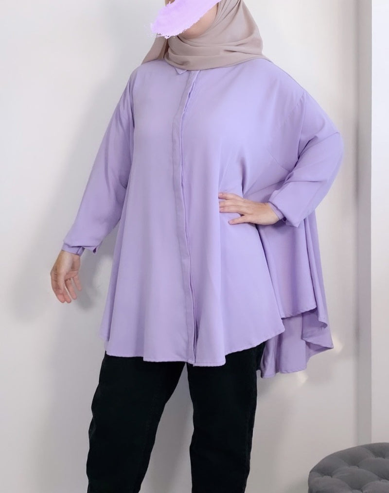 Chemise oversize lila
