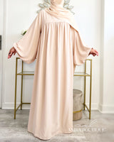 Abaya Namra soie de medine manches bouffantes