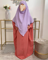 Khimar jazz 2 voiles petite fille