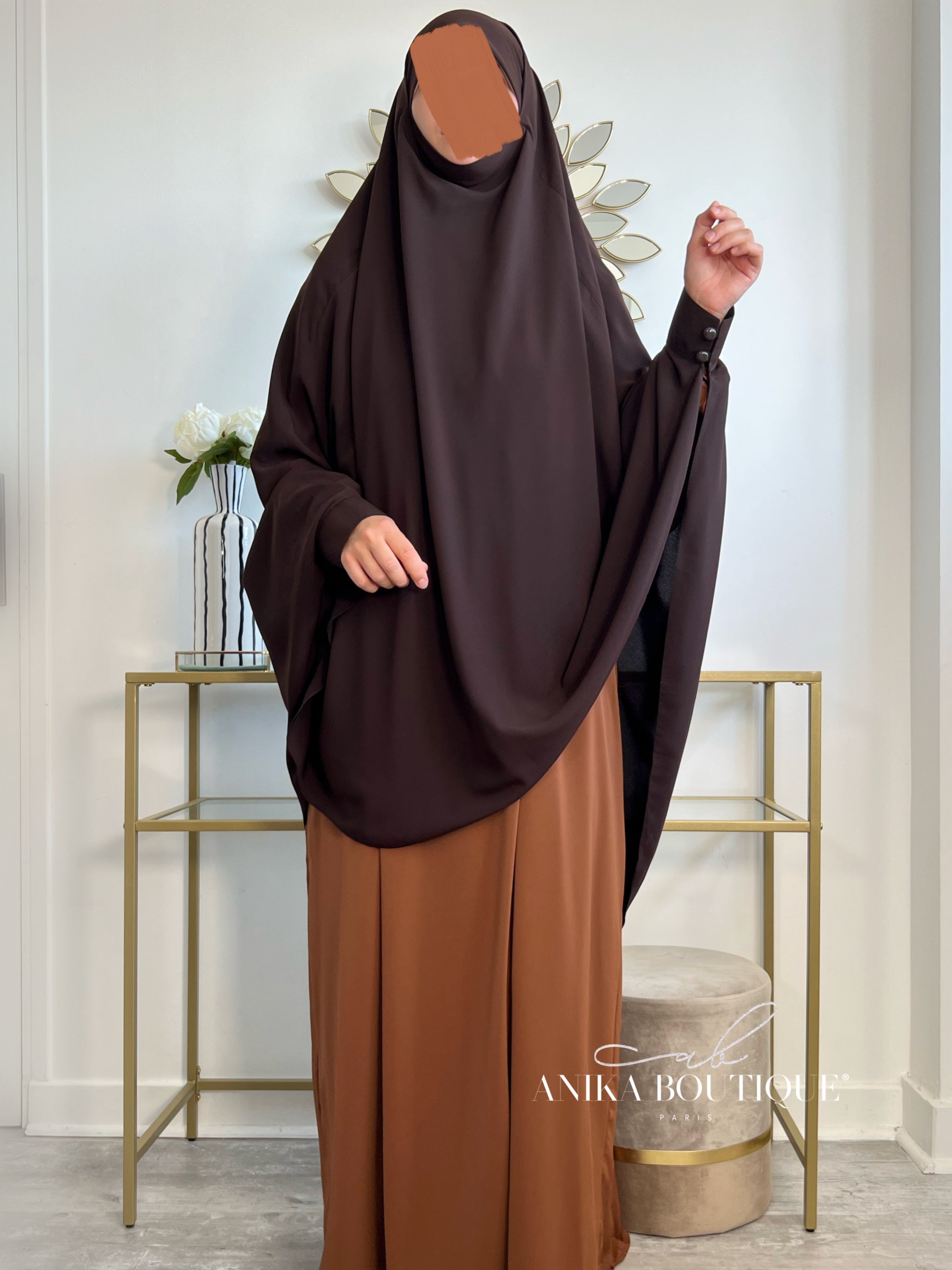 Khimar à manchettes made in Turquie – Modestie Assurée
