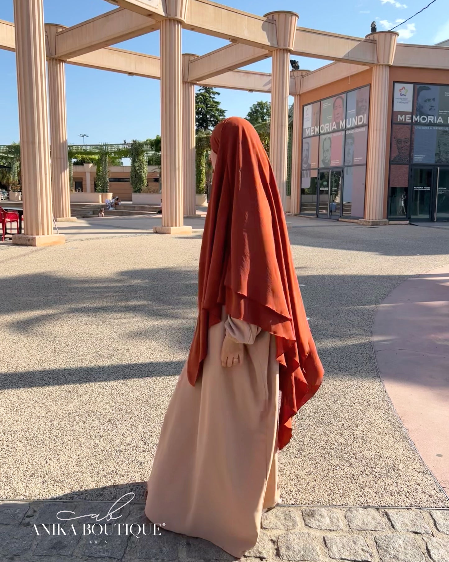 Abaya oummi camel clair