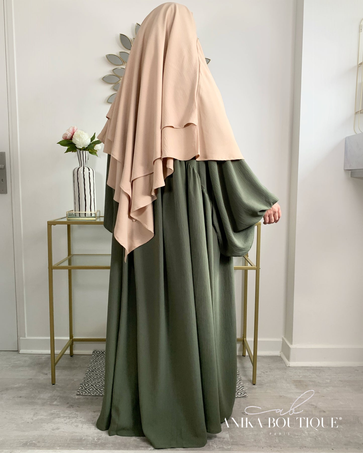 Khimar jazz deux voiles beige