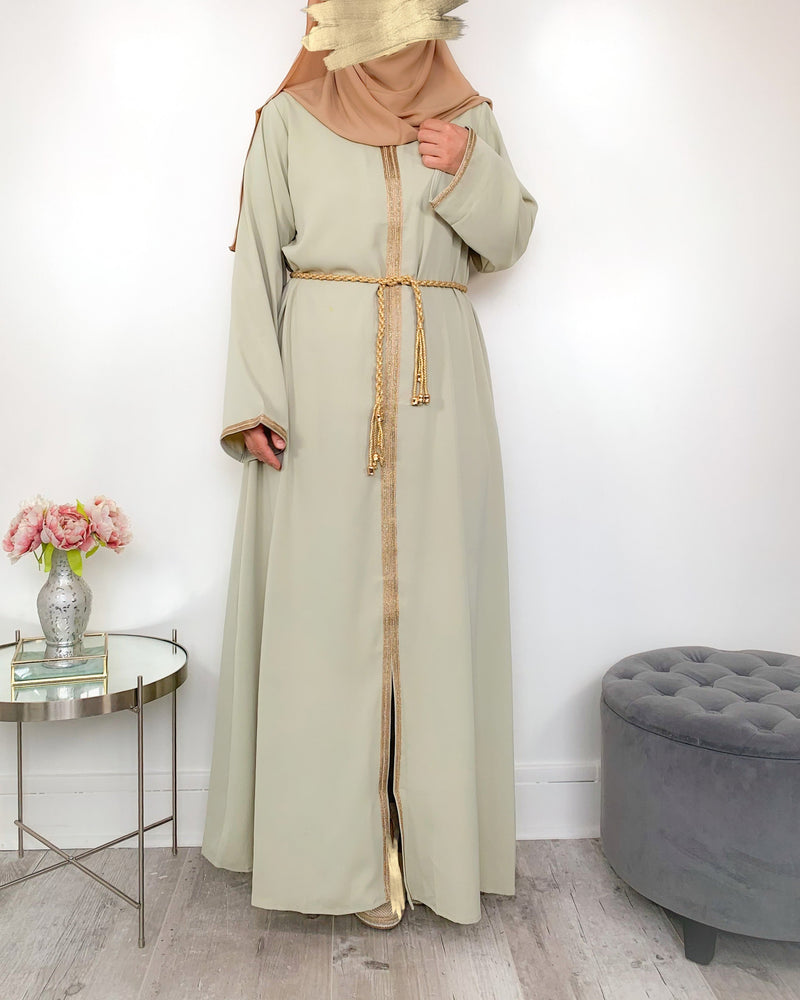 Robe orient vert dorée adulte