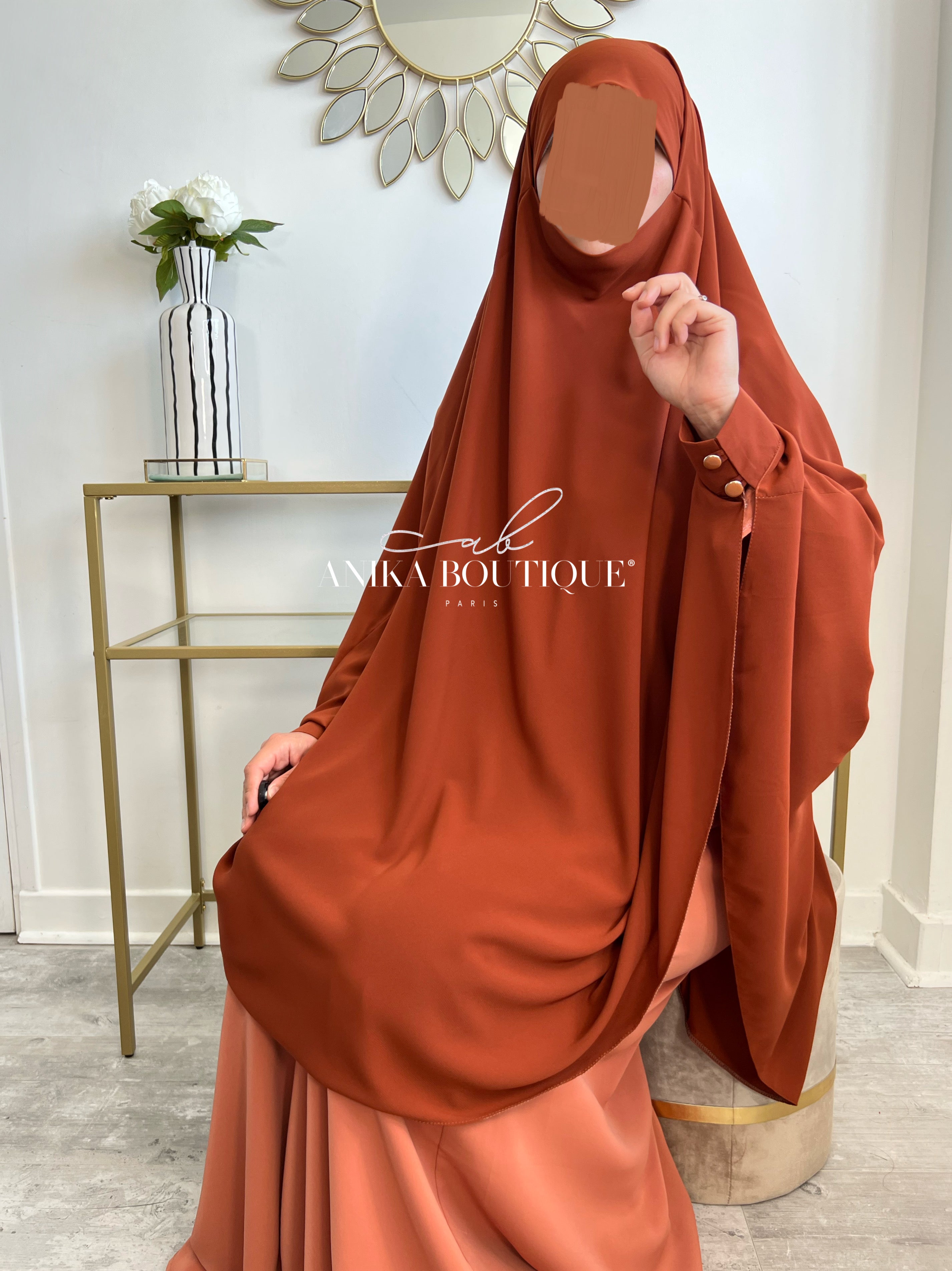 Khimar à manchettes made in Turquie – Modestie Assurée