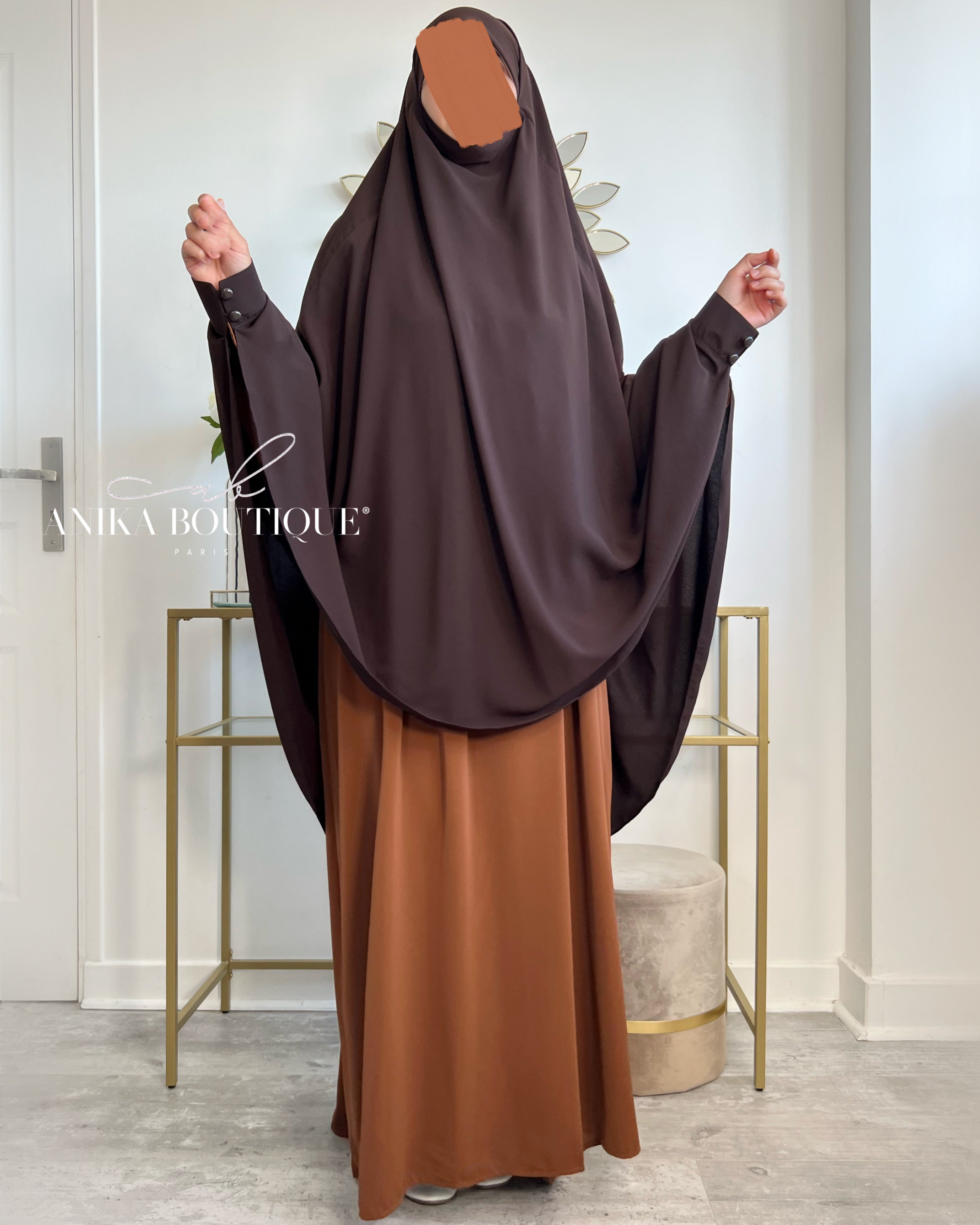 Khimar à manchettes made in Turquie – Modestie Assurée