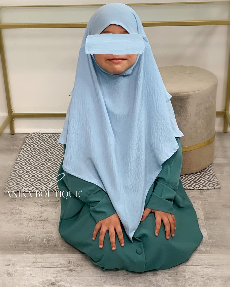 Khimar jazz 2 voiles petite fille